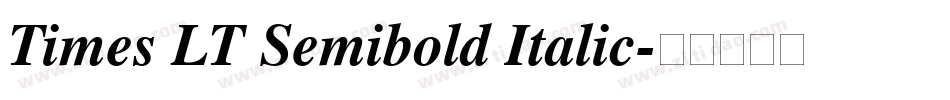 Times LT Semibold Italic字体转换